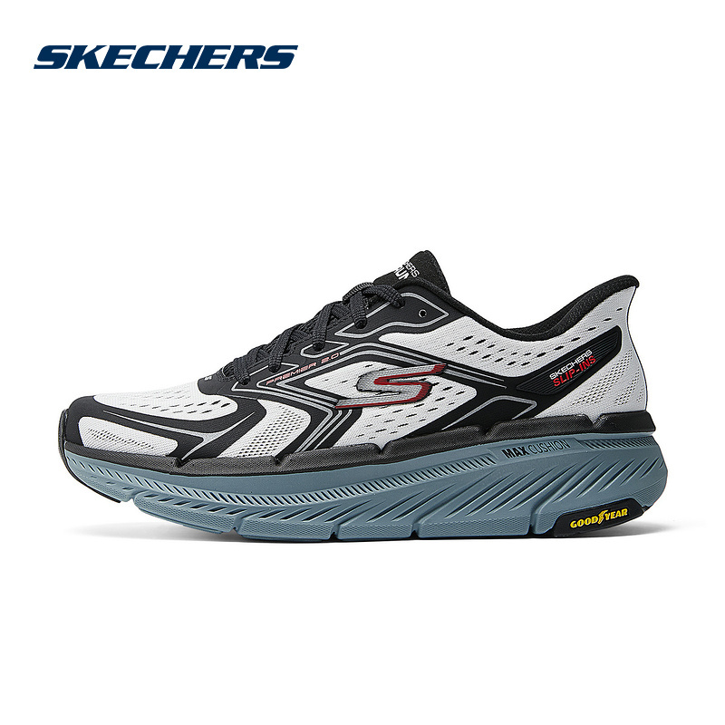 SKECHERS斯凯奇2024秋季男款运动鞋缓震舒适透气休闲鞋220837-WBK