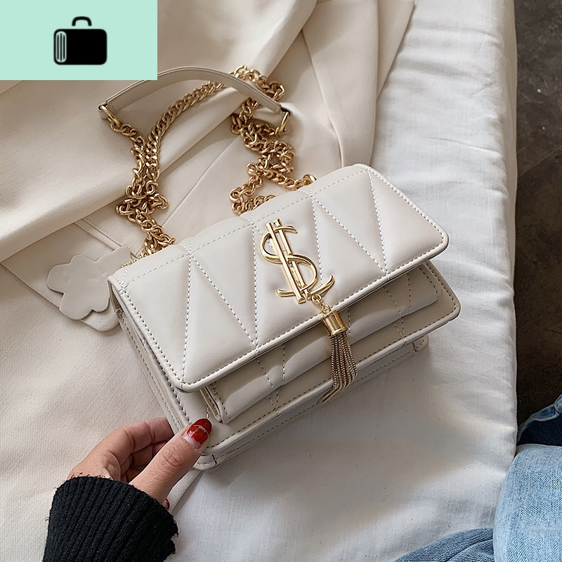 高级感女士包包2020新款潮时尚百搭菱格链条斜挎包夏季单肩小方包new