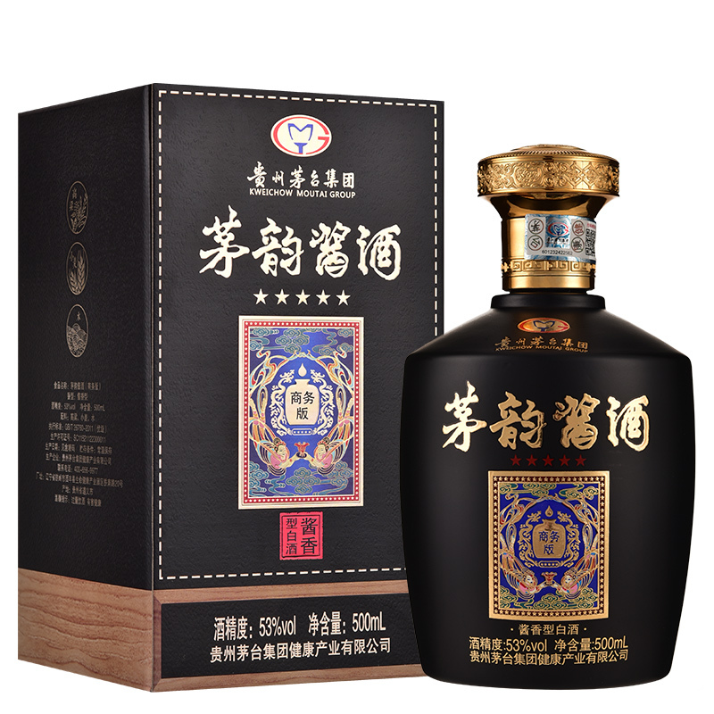 贵州茅台集团健康产业有限公司 53度酱香型白酒 飞天仕女图礼盒酒水 茅韵酱酒 商务版 500mL*1瓶