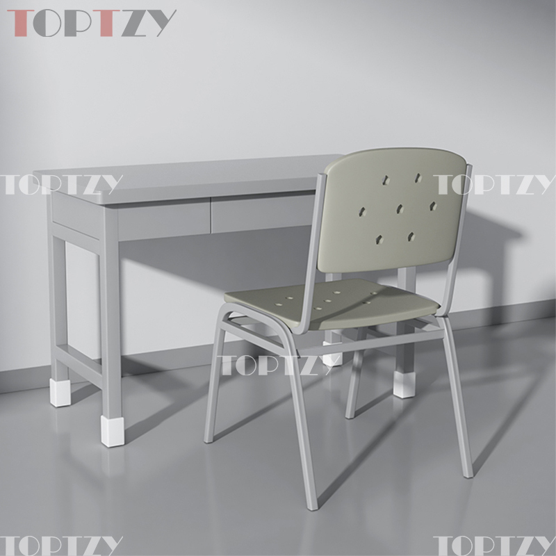 TOPTZY 制式营具办公桌营房钢制学习桌 制式三抽桌椅组合(一桌一椅)
