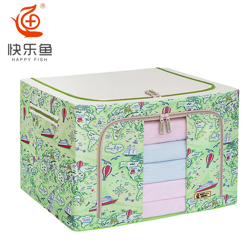 大号可水洗衣物整理箱 整理储物收纳箱 牛津布钢架百纳箱 三维工匠高清大图