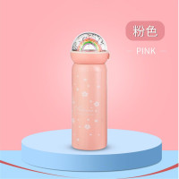 贝瑟斯 微景观彩虹创意亮片304不锈钢女清新少女心保温杯便携水杯