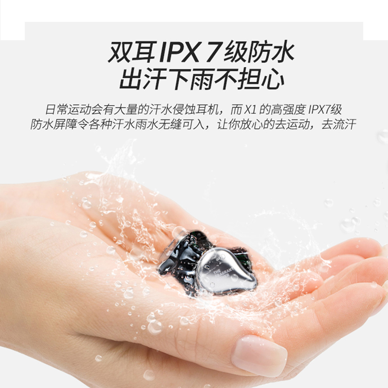 锦瑟香也(TheFragrantZither) TFZ X1真无线蓝牙耳机运动防水入耳式HIFI发烧舞台耳返通用 深海蓝高清大图