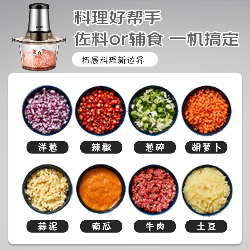 苏泊尔(SUPOR)苏泊尔(SUPOR)绞肉机家用电动 不锈钢多能料理机 绞馅机碎肉搅肉机切菜辅食搅拌机JR05-300高清大图