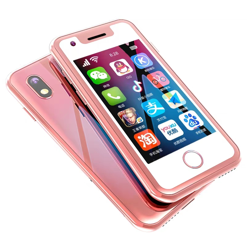 学生男女卡片机游戏畅流3合1卡托前后玻璃袖珍触屏小手机玫瑰金8g视频