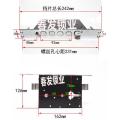 888-A6型十字锁芯老式日上防盗专用锁体五连锁锁体锁把_581 >55mm右内不带钥匙 日上A6锁体长槽天地杆