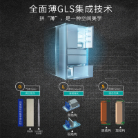 美菱(MELING) BCD-482WQ3M 482升M鲜生全面薄 多门冰箱 变频风冷 净味杀菌 双系统（汉宫灰）