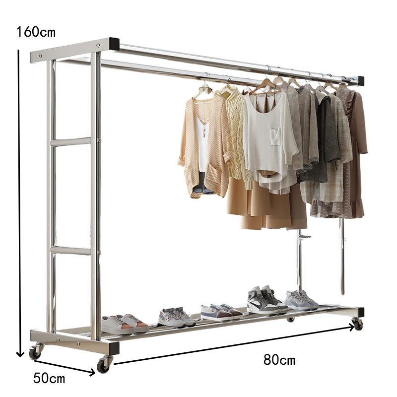 珂攸洋单层移动晾衣架个高清大图