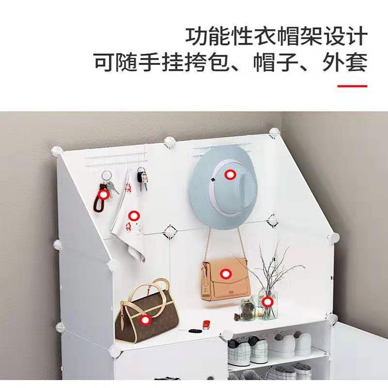 工匠时光简易鞋柜多功能家用门口多层鞋架子宿舍寝室折叠收纳柜防尘整理柜