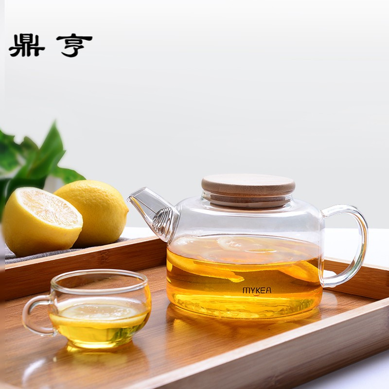 鼎亨套装 ins女生茶具耐高温防爆蜡烛保温明火加热水果茶壶套装