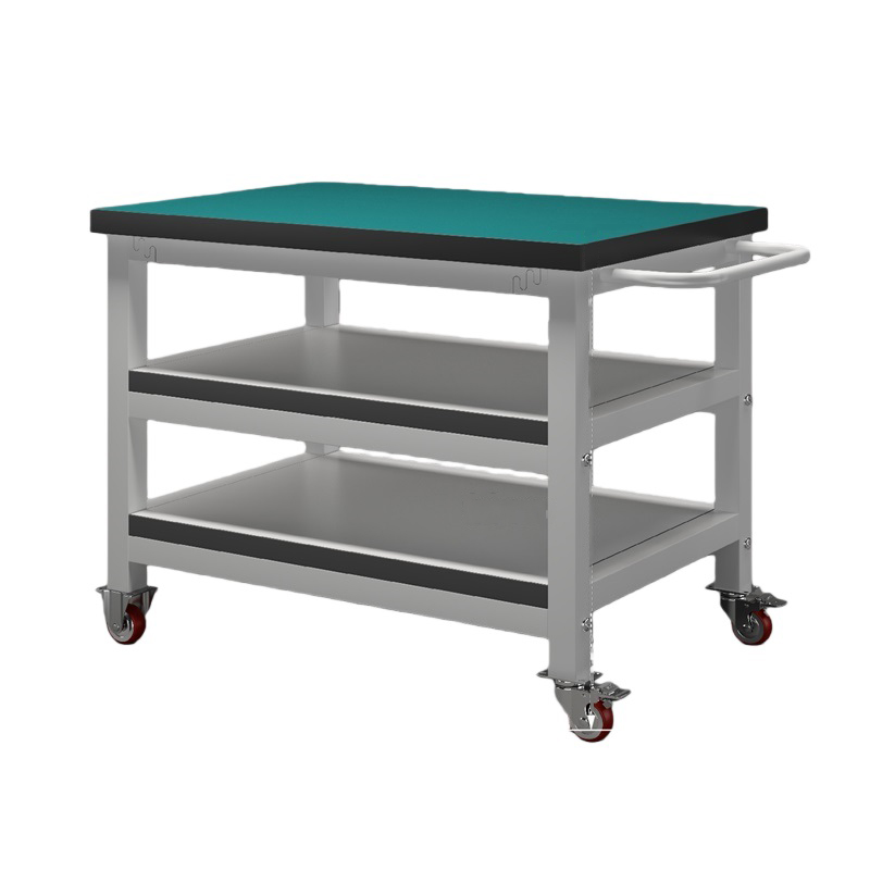 易企采 100*40*90CM三层防静电周转车 移动工作台车间带轮物料手推车 单位:个