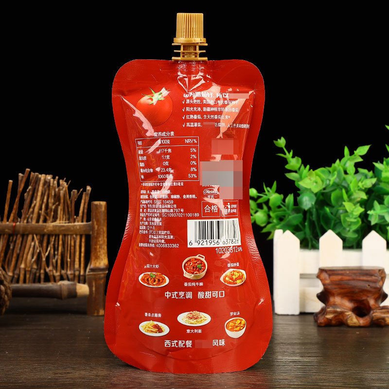 亨氏0脂肪番茄酱320g家用挤压小包装意面手抓饼薯条低脂蕃茄沙司
