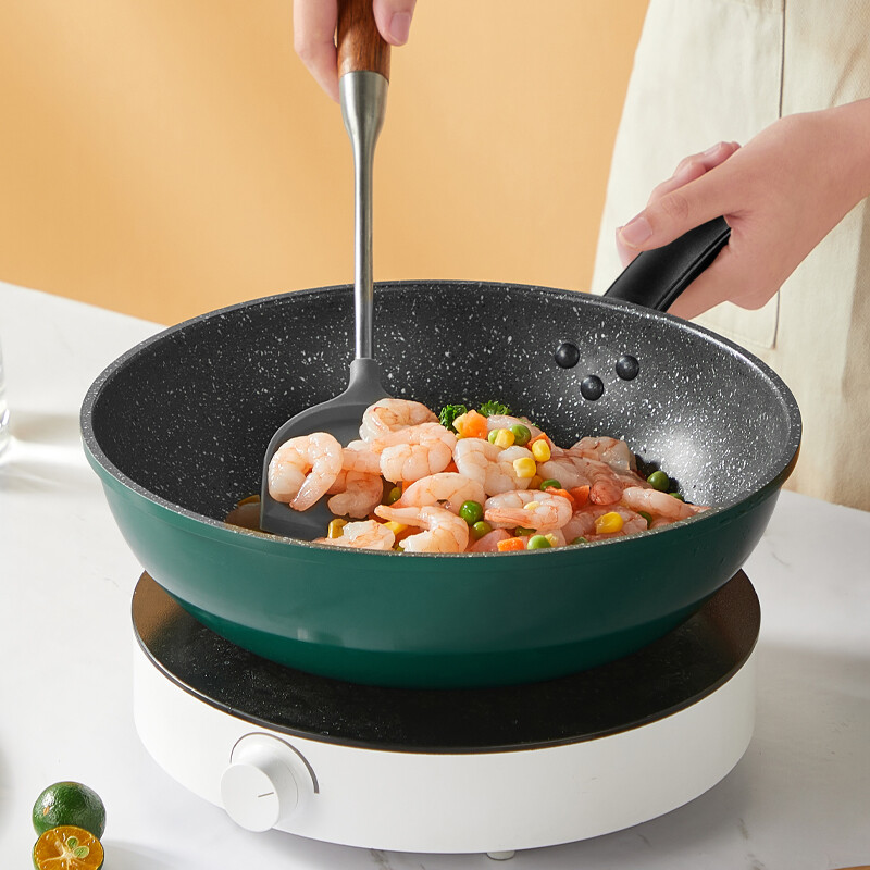 炊大皇(COOKER KING)翠釜系列炒菜锅32cmBG32MW铝合金炒锅32cm高清大图