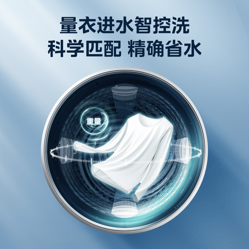美的(Midea)波轮洗衣机全自动 8公斤 洗衣机小型 专利免清洗 十年桶如新 宿舍租房神器 随心洗系列MB80ECO1