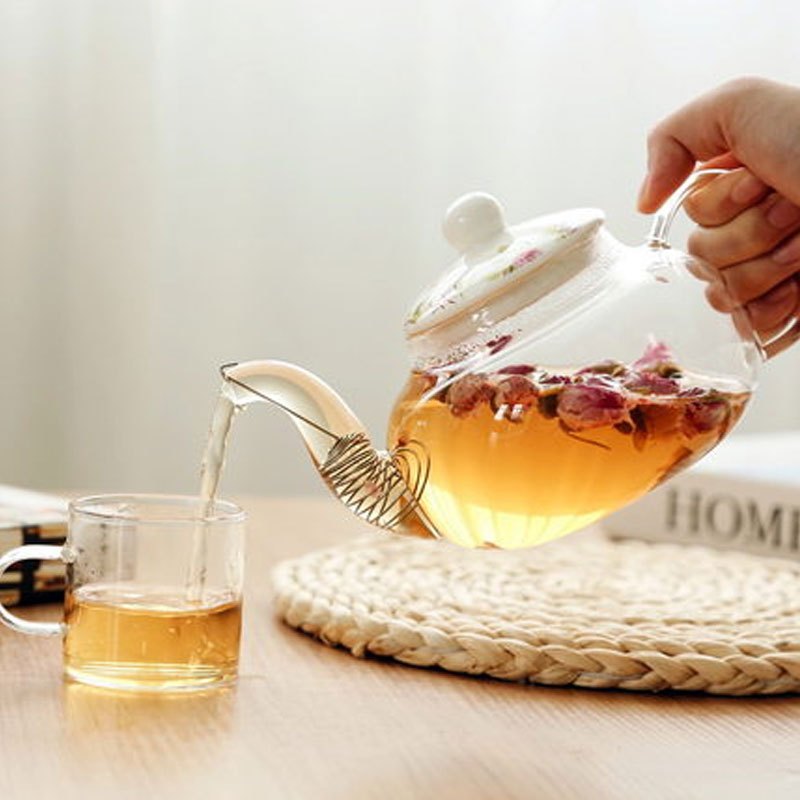 陶瓷花茶壶 花茶具花茶杯玻璃花水果花果茶壶耐热蜡烛加热套装多款多色生活日用家庭清洁生活日用家居器皿水具/水杯