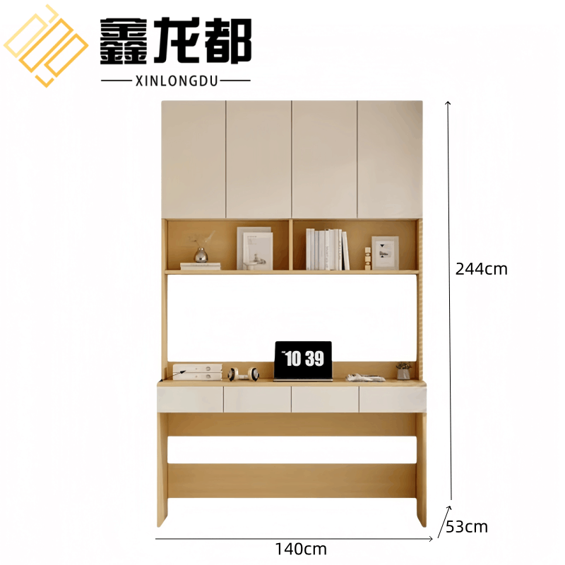 鑫龙都写字桌一体式1.4米张图片