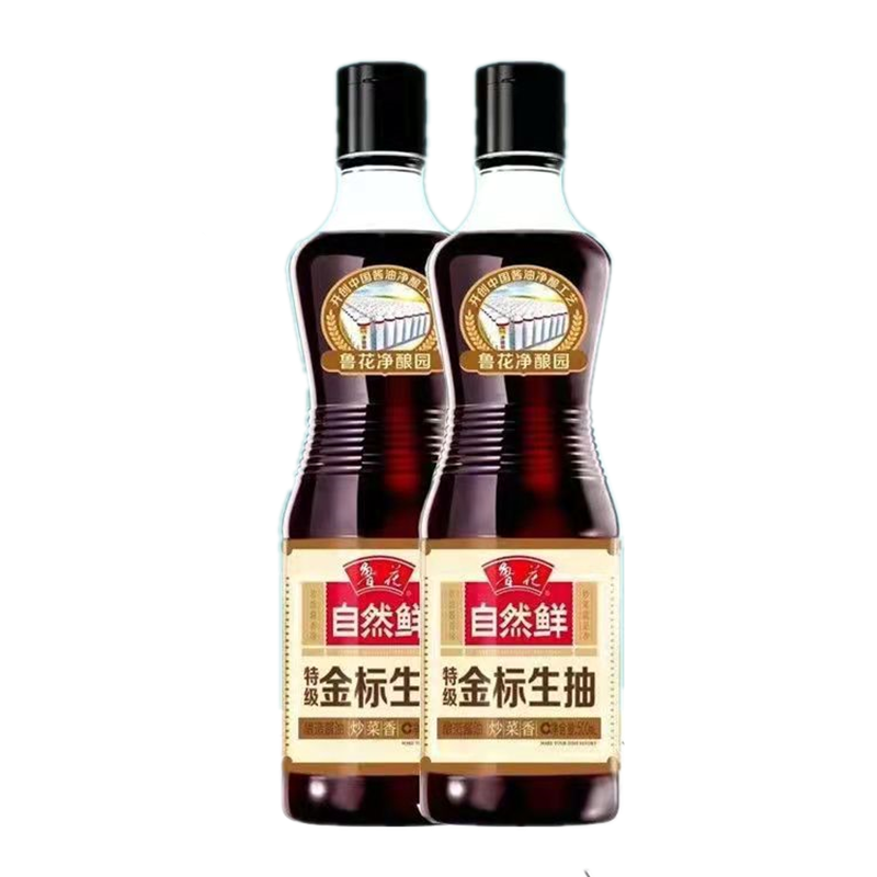 鲁花 自然鲜 特级金标生抽 500ml/500ml*2