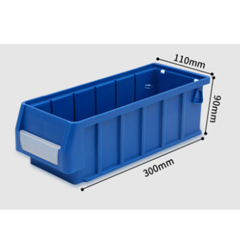 分隔式塑料分格箱货架物料盒小号1号(300*117*90)蓝色 含小号隔板5个[实际测量有偏差]高清大图