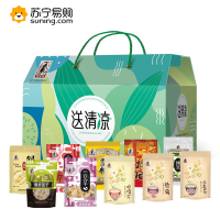塞翁福送清凉礼盒2128g(雪花银耳、新疆红枣、黄冰糖、枸杞、绿豆、磨皮莲子、克百合干、柠檬片、胎菊、大麦茶)dd