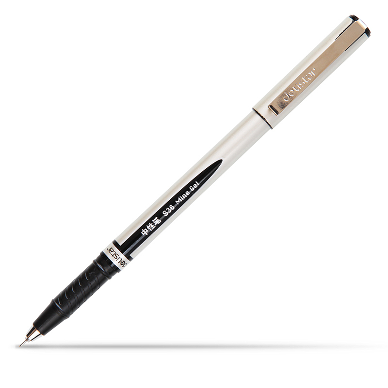 得力 S36 签字笔中性笔水笔 0.5mm 12支/盒 (单位:支) 黑色