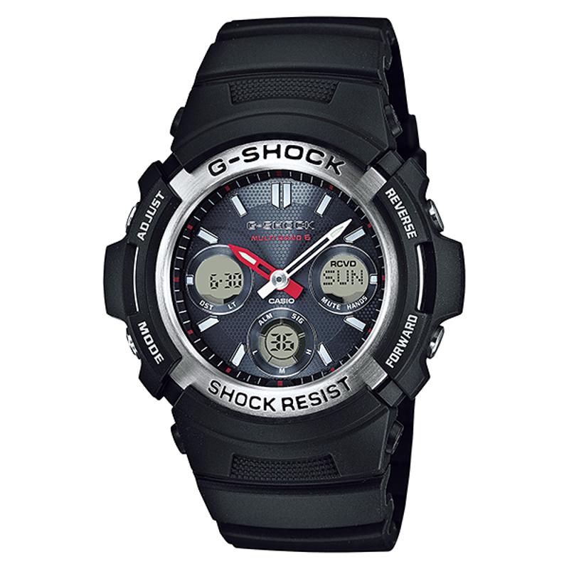 卡西欧(CASIO)光动能电波男士手表多功能防水耐磁金属商务休闲石英腕表