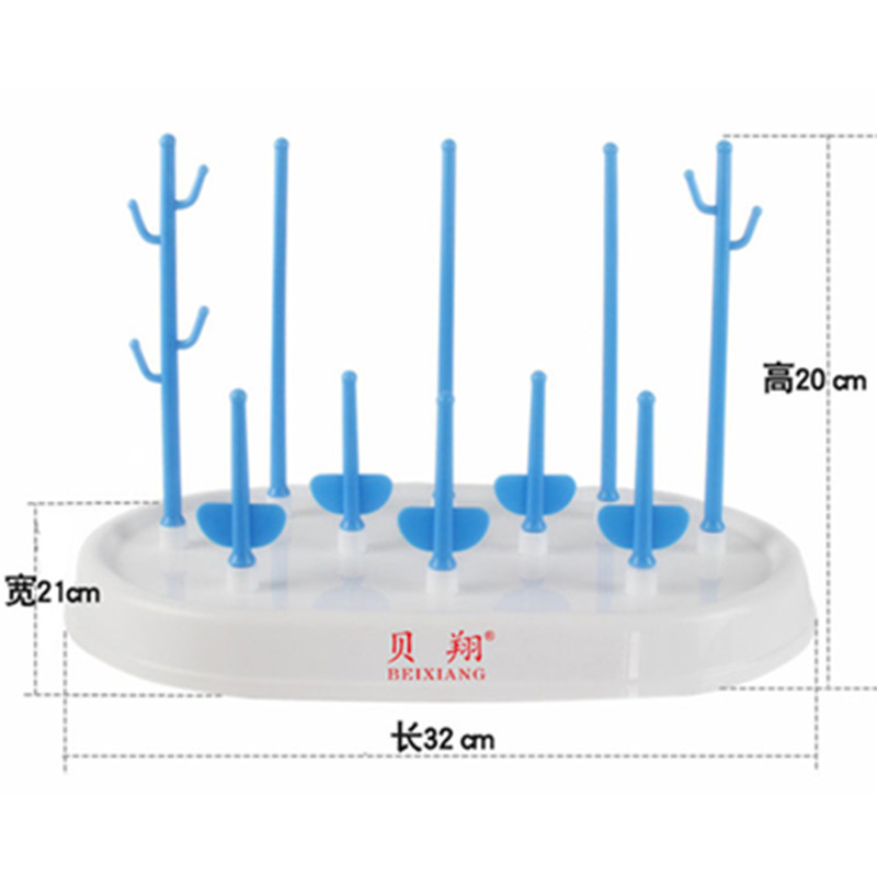 晾瓶架带盖奶瓶沥水架收纳干燥架婴儿奶瓶沥干置物支架防尘收纳 奶瓶架带盖 送奶瓶夹