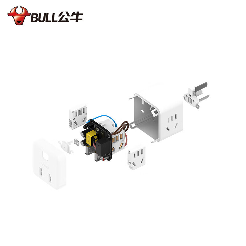 公牛 (BULL)小魔方USB插座 2孔+2USB口 无线魔方 GNV-U9B122(单位:个)