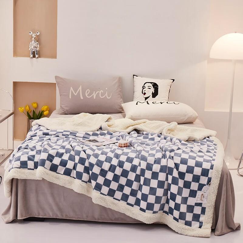 伊伊爱TZ0TK02200140/200*230cm棋盘格系列保暖盖毯(计价单位：_576高清大图