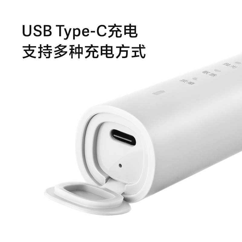 博锐(POREE) 电动牙刷智能声波振动5种清洁模式[皓月白]声波震动 高效洁净 PT1701 / 台高清大图