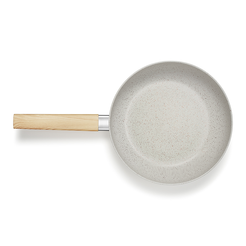 三禾膳食花岗岩系列抗菌不粘煎锅26cm 白色 抗菌不粘煎盘 LJ26K7高清大图
