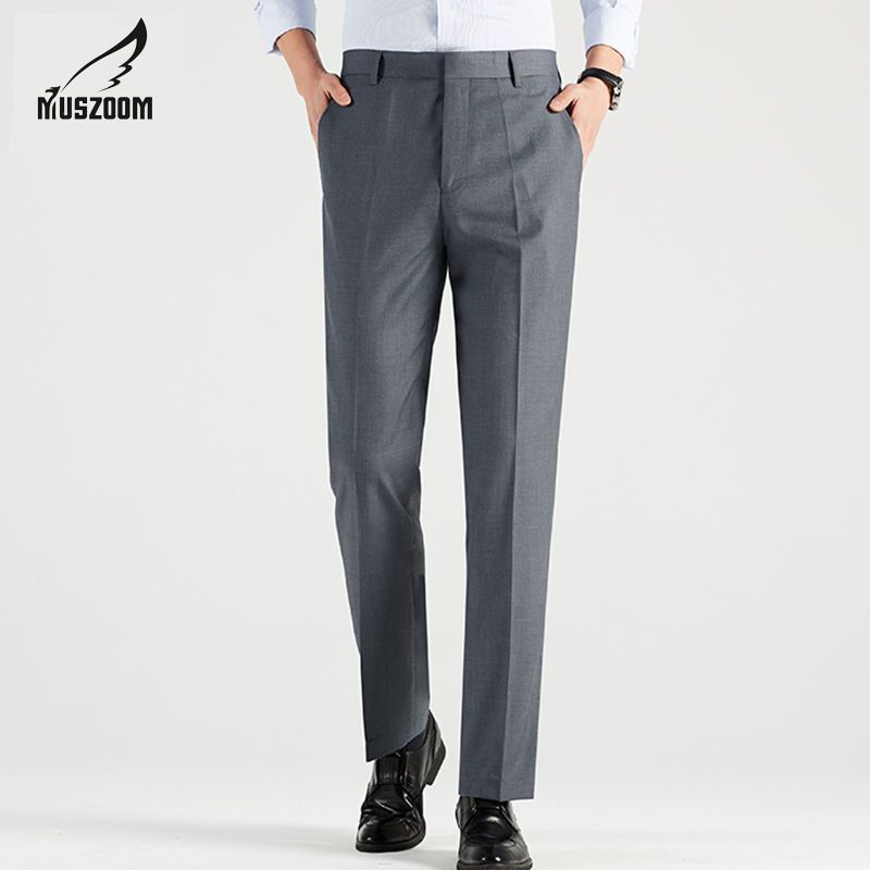 满速西裤男商务职业正装高上档次男士青年工装直筒宽松休闲长裤
