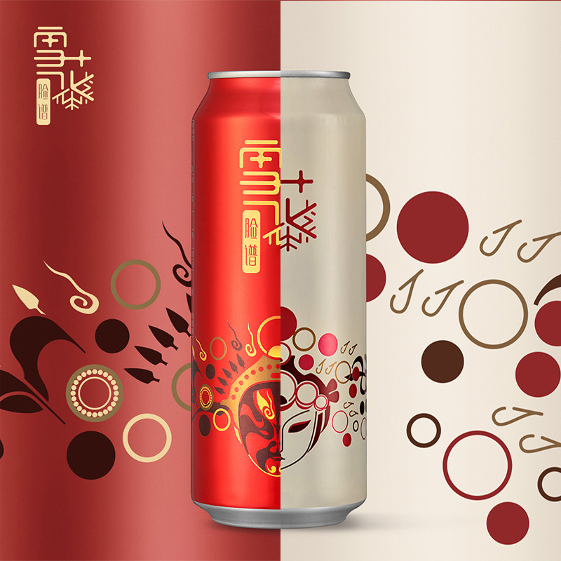 雪花啤酒(Snowbeer)脸谱花旦(概念系列)500ml*12听 整箱装