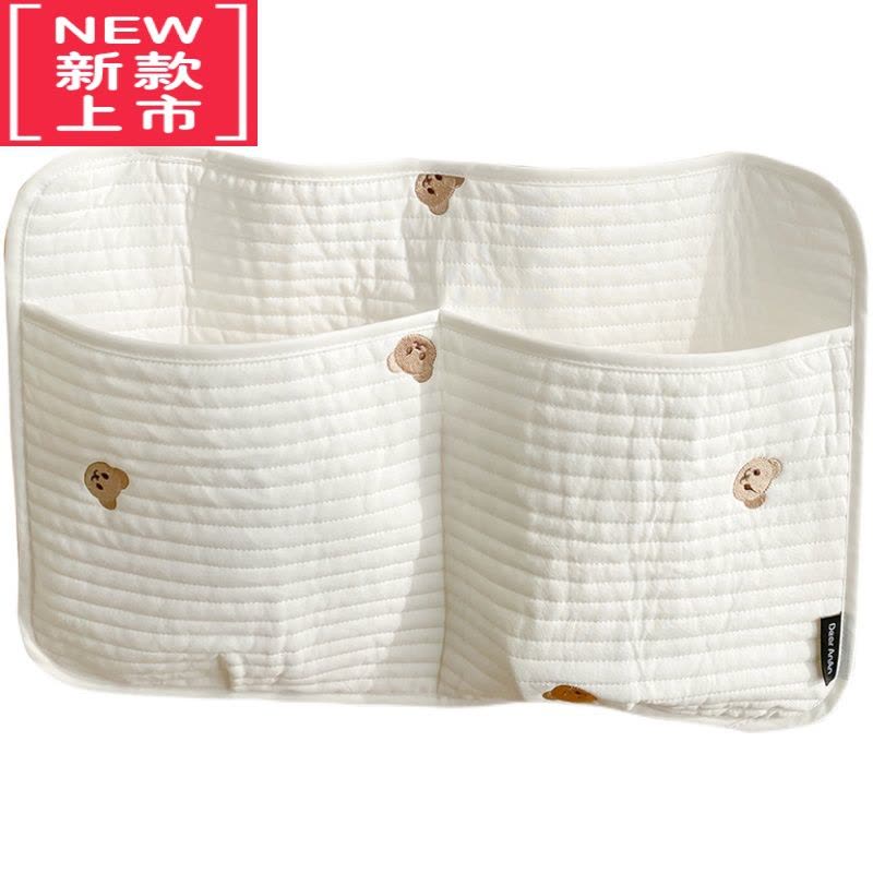 可莉允婴儿床挂袋尿布尿片新生儿衣物玩具ins布艺宝宝床头边储物挂袋包图片