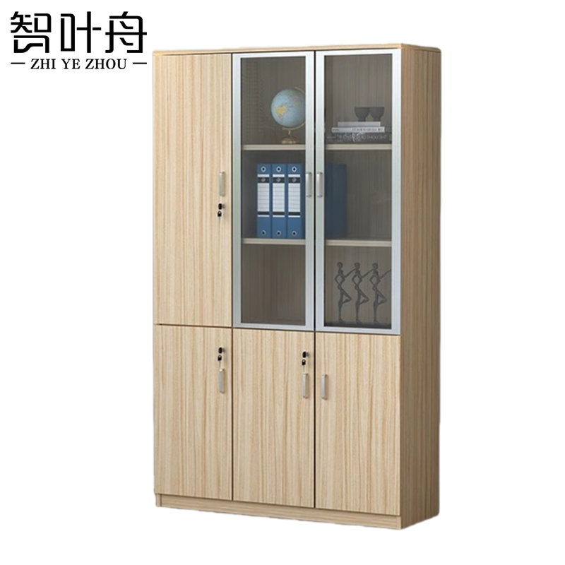 智叶舟办公资料柜三门120*40*200cm台高清大图