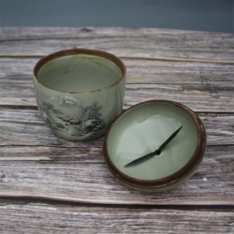 美帮汇景德镇仿古陶瓷雍正粉彩雪景茶叶罐家居装饰展柜摆件收藏做旧高清大图