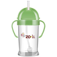 Zoli BF12PPP091 婴儿防漏学饮杯 宝宝吸管水杯 粉色 270ml 美国