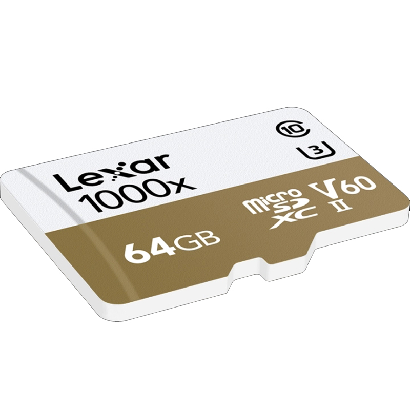 雷克沙(Lexar)64GB TF卡1000X U3 高速读150MB/s 写90MB手机内存卡存储卡