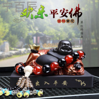 高端创意活性炭弥勒佛像汽车摆件 保平安车内装饰品 车载竹炭