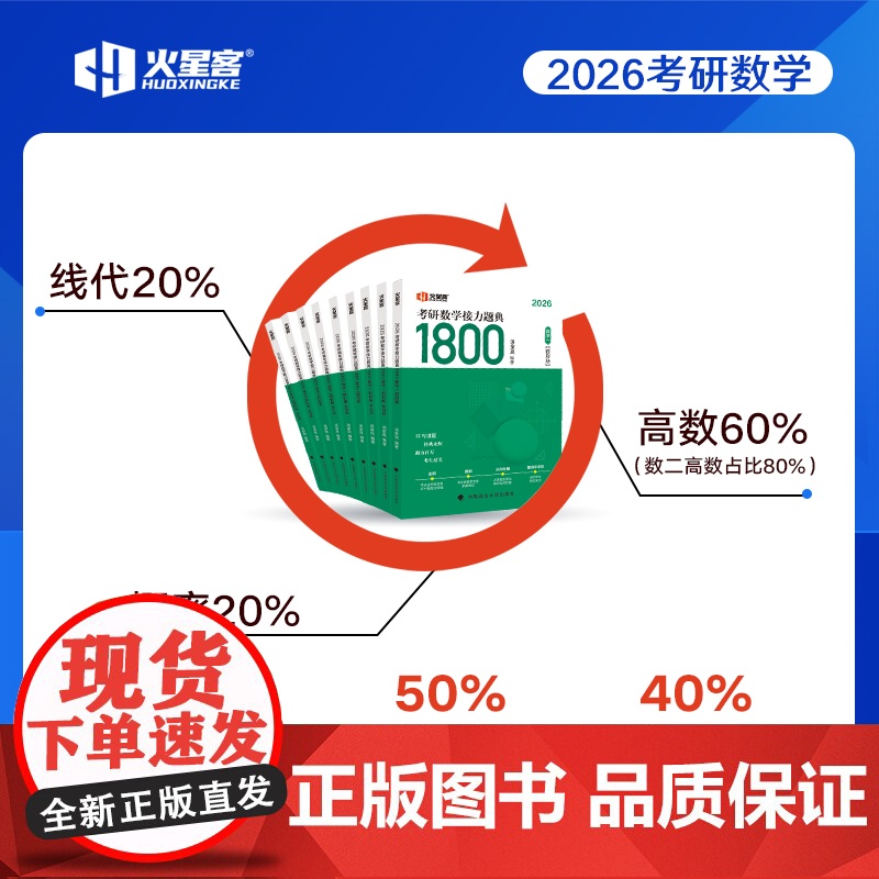 2026 汤家凤 考研数学接力题典1800题 数学二 可选(数学三 数学一)高清大图