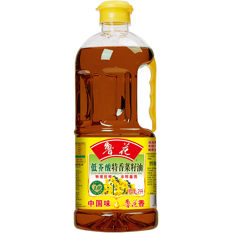 鲁花低芥酸特香菜籽油2L*1桶 物理压榨一级食用油小瓶装高清大图