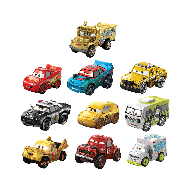 费雪,Fisher Price 赛车总动员系列迷你小车10辆装模型玩具 FLG72