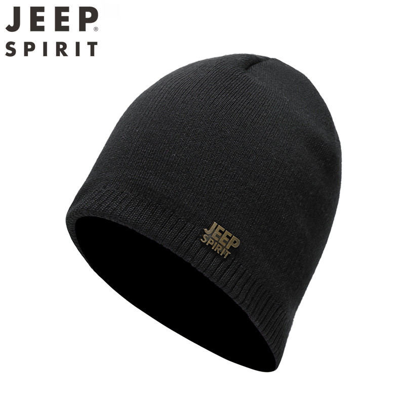 JEEP 吉普 帽子男女羊毛混纺针织保暖帽秋冬户外套头帽情侣帽