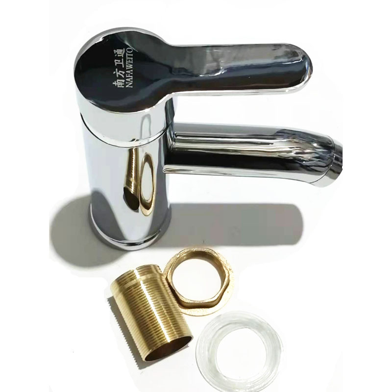 南方卫通 冷热混合水龙头 短玻璃面盆冷热龙头 NF-022 个高清大图