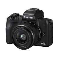 佳能(Canon) EOS M50黑 (15-45mm) 数码微单相机 单镜头套装 约2410万像素