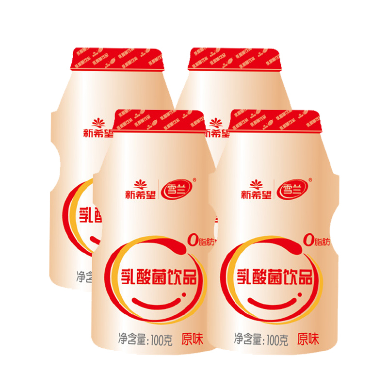 雪兰 新希望 塑瓶原味乳酸菌饮品100g*20瓶/箱