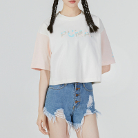 彪马(PUMA)女装 2023夏季新款运动服健身训练半袖时尚舒适透气圆领短袖T恤 535007-93