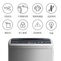 美的(Midea) MB65-1000H 全自动洗衣机波轮 6.5公斤一键脱水 小型迷你宿舍租房家用 非变频 桶风干