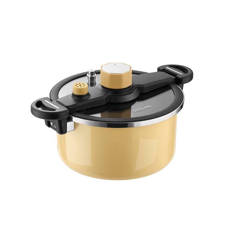 德世朗圆形钛珐琅微压营养锅6L单胆机械控制大容量健康烹饪高清大图