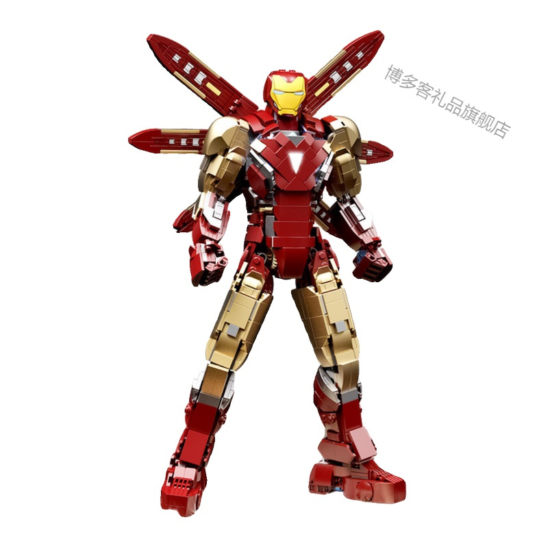 机甲漫威反浩克装mk85马克机器人拼装益智积木玩具男蜘蛛侠>800_800