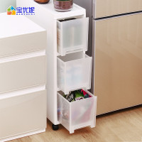 宝优妮DQ9028-945*18*63cm三层夹缝抽屉柜(计价单位：个)白色